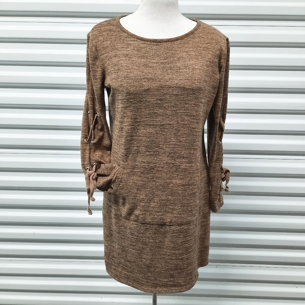 Tacera Brown Sweater Dress